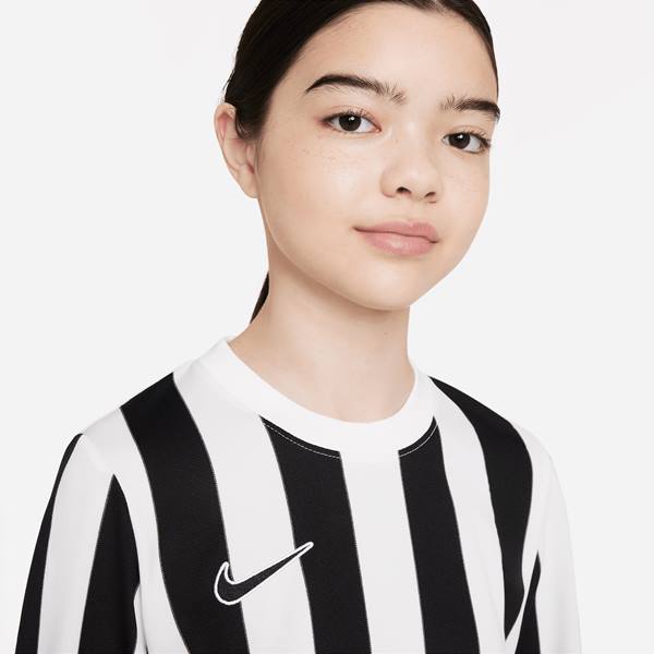 Nike Striped Division IV LS Football Shirt White/Black